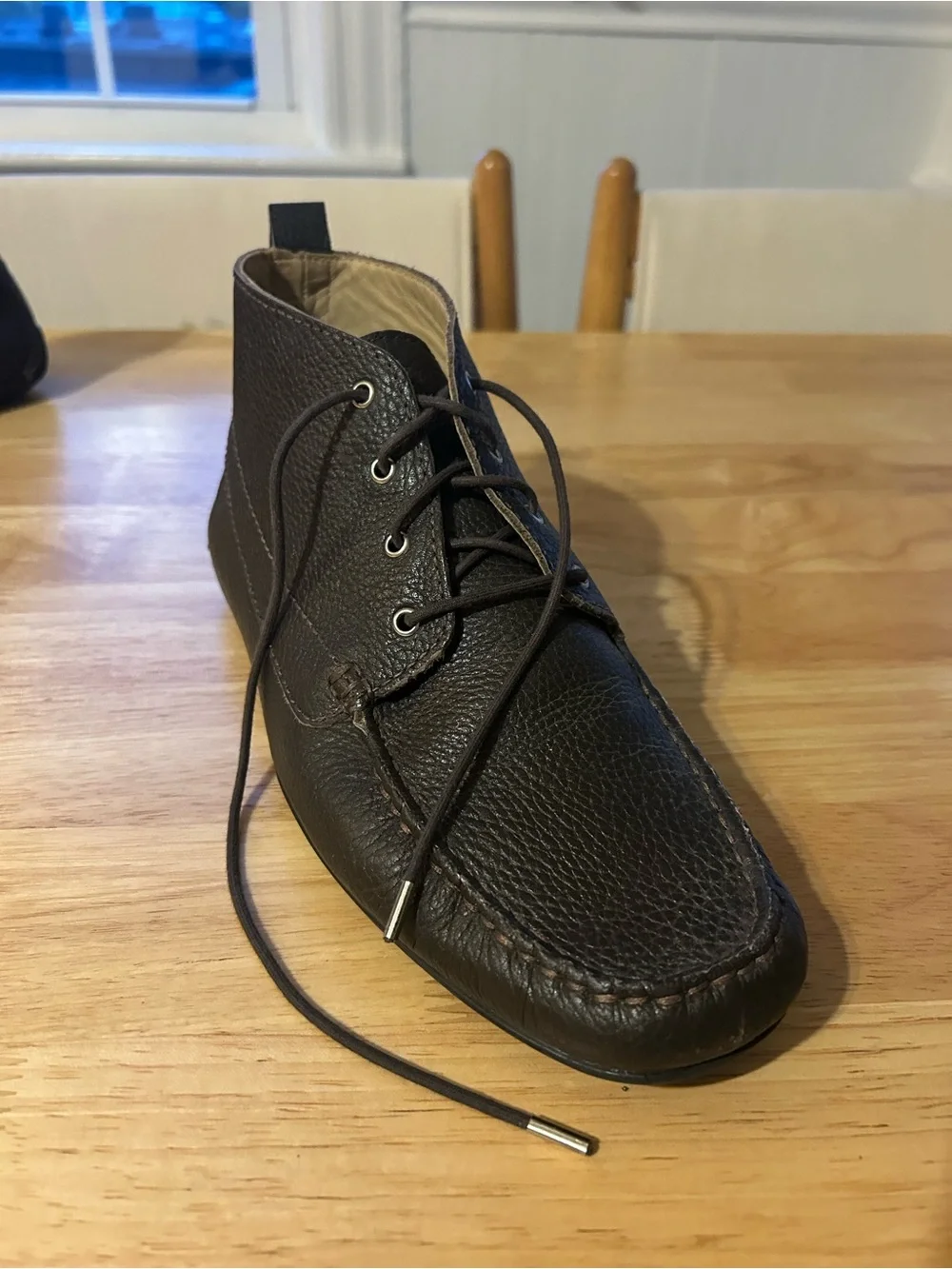 Authentic Leather Moccasins made in Brazil 8.5 Marc Joseph Soho boot *altered